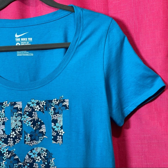 NIKE DRI FIT BLUE TEE JUST DO IT SIZE M - Picture 6 of 12